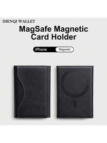 手機 MagSafe 磁吸信用卡夾 男士銀行卡 ID 卡套 三折極簡錢包 便攜卡包 適用 16 15 12 13 14 Pro Max Plus Mini，手機卡夾，送給男友、女友的情人節、聖誕節禮物 - 彩色 - 查看 4