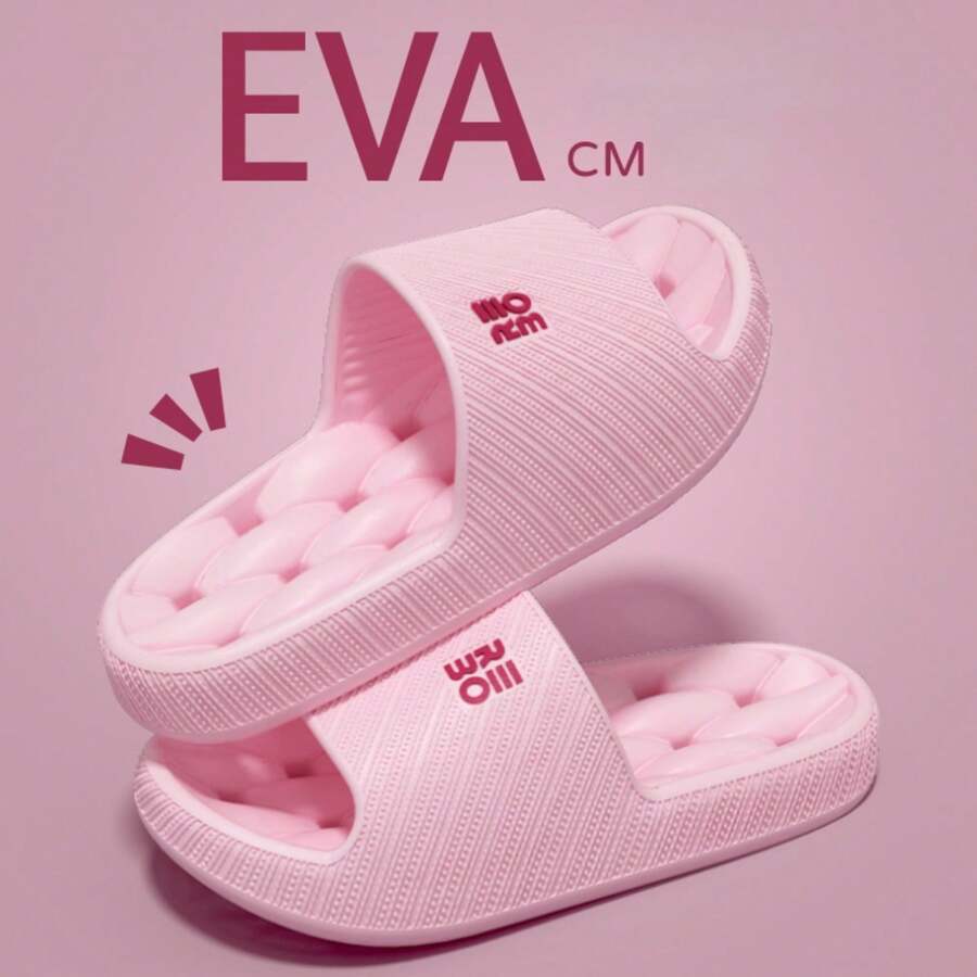 Ciabatte da donna rosa con design traforato, realizzate in materiale EVA, adatte per il bagno con suola antiscivolo, indossabili anche dalla coppia, ciabatte da interno