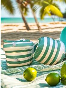 2 pièces Brassards gonflables, Brassards rayés en PVC pour manches flottantes pour piscine, sports nautiques pour adultes et enfants, entraînement à la natation, fête de plage d'été