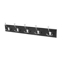 27 Inch Wall Mount Coat Rack With 5 Metal Hooks Stylish Storage Coats Keys Umbrellas Easy To Hang Versatile MDF Wood - 彩色 - 查看 9