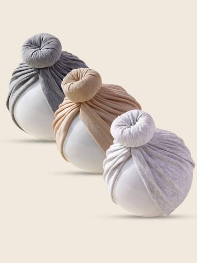 3 peças de chapéus para bebês com design de donut, adequados para uso diário, adequados para crianças de 0 a 2 anos