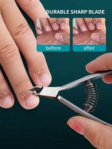 Cuticle Care Tools, Ukrainian Russian Stainless Steel Callus Remover Cuticle Nipper, Professional Hangnail Cutter, Nail Cuticle Trimmer, Nail Tool, Stainless Steel Cuticle Nipper With Sharp Blade, Manicure Tool, Double Spring, For Nail Care, Pedicure, Nail Tool (Silver)