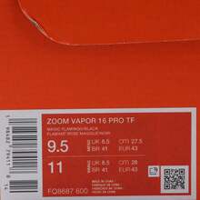 Nike Men's ZOOM VAPOR 16 PRO TF Football/Soccer Shoes, Low-Top, FQ8687-600 - Red - View 6