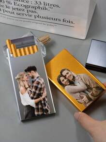 Custom Cigarette Case With Photos,Personalized Cigarette Case For Women,Customized Cigarette Storage Box,Customizable Picture Birthday Gifts,Slim Cigarette,Valentine's Day,Men's Gifts,Wedding Accessories,Travel Essentials,Portable,Unisex,Anniversary,Father's Day,Men,Women,Couple,Family,Friend - Style a - View 4