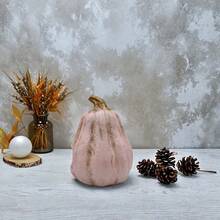 1pc Pink Pumpkin Decoration, Resin Simulated Aquarium Pumpkin Landscape Hideout, Pastoral Reptile Pumpkin Ornament Home Decor Halloween Decor Room Decor Halloween - Multicolor - View 6