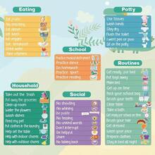 SHUS0146-Reward Chart For Dinosaur Magnetic Behavior Chart For At Home With 26 Chore Charts 120 Magnetic Star Stickers Dry Erase Responsibility Chart For Toddlers Potty Training - Dinosaur - 查看 4