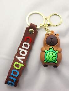 1pc Cute Capybara Plush Keychain, Perfect Gift For Friends, Classmates, Family Members - Multicolor - View 5