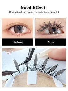 Winky Beauty 12 filas de extensiones de pestañas en espiral efecto anime C D Curl, suaves y plumosas, con forma de pluma, pestañas postizas sintéticas de base puntiaguda de color negro mate, ligeras y esponjosas, un elemento esencial para fiestas de regreso a clases, vida diaria, bodas, citas, festivales de música, maquillaje de Halloween, 8-15mm