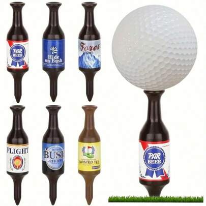 1/6 Cái Tee Golf Hình Chai Bia, Tee Golf Nhựa & Hầu Như Không Thể Phá Vỡ, Quà Tặng Golf Cho Nam & Nữ, Quà Tặng Mới Lạ Cho Tiệc Độc Thân, Dành Riêng Cho Người Chơi Golf