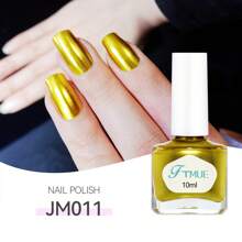 镜面指甲油、速干金属指甲油、冰透明荧光指甲油、亮丽多彩指甲油、炫彩反光指甲油、风干型、快速亮泽、温和气质、美甲DIY家用，23种颜色可选 - 彩色 - 查看 10