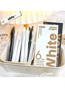 MOKA 6 支装黑武士笔 - 0.5 毫米笔尖，书写流畅，耐用塑料 - 适用于学校和办公室，学校用品，返校 - 多色 - 查看 2