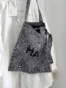 新款波点字母图案大容量休闲单肩包 - 彩色 - 查看 9