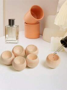 1 szt. Drewniany dyfuzor zapachowy w kształcie kubka, mały, jajowaty dyfuzor mineralny do aromaterapii do samochodu, biura, sypialni, salonu, gabinetu, dekoracji biurka, bezpłomieniowy, bezbateryjny, dyfuzor zapachowy do domu