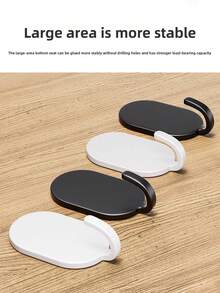 5 cái/10 cái/20 cái Móc màu trắng, đen, bạc, keo dính chắc, không đục lỗ, cửa nhà bếp và phòng tắm, móc gắn tường, không để lại dấu vết, móc dính, móc chịu lực - Nhiều màu - Xem 6