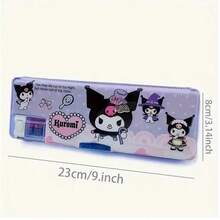 Sanrio卡通授权Kuromi Melody Hello Kitty双面铅笔盒文具盒多功能带卷笔刀开学用品文具