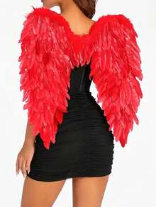 Accesorios de disfraz de alas de ángel, diseño sexy sin espalda, adecuado para actuaciones en el escenario de vacaciones y disfraces de fiesta, Halloween