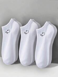 15 Pairs Solid Black/White/Gray Fashion Simple Breathable Moisture-Wicking Short Socks, Comfortable Sports Ankle Socks, Invisible Socks, Suitable For Daily Wear, Outdoor, Sports In All Seasons Christmas Gift - Multicolor - View 4