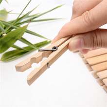 60/30pcs Wooden Clips, 2.87 Inches. They Can Be Used As Photo & Picture Hangers, Clothespins, Sock Clips, And General Clips. - Multicolor - View 7