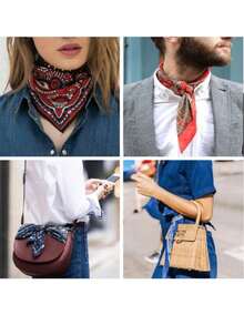 Don Calcetin 12 Paliacates Pañuelo Pashmina Bufanda Algodón Alta Calidad - Celeste - Ver 4