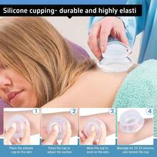 12/10/6/4/1 Stück hochwertige Silikon Schröpfkopf Massage Tassen, für Körpermassage, Vakuum-Schröpfen, Körper- & Gesichtspflege, Anti-Aging Schönheitswerkzeug (für Massage & Entspannung, Taillenverbesserung, Körpermassage Schröpfen, Gesundheitssuchende, Durchblutungsverbesserung, Entspannungstechniken, Stressabbau, idealer Körpermassagegerät) - Weiss - Übersicht 7
