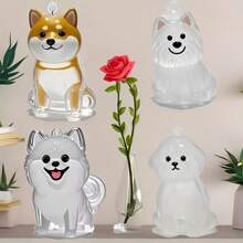 可爱狗毛收纳瓶亚克力高透明卡通宠物毛发纪念收集收纳盒钥匙扣