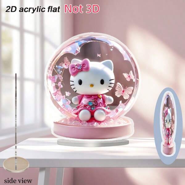Sanrio 2D Impression plate, 1 pièce, Ornements de bureau Hello chat en acrylique Sanrio, style Art déco, convient pour la salle à manger, la cuisine, le salon, la maison, parfait pour les cadeaux, les faveurs de fête, les décorations de enterrement de vie de jeune fille, les cadeaux pour demoiselles d'honneur, les cadeaux d'anniversaire, la décoration de la maison, la décoration de la chambre, la décoration de bureau, la décoration de mariage, la décoration d'Halloween, les décorations d'anniversaire, les décorations de mariage, la mariée, la décoration d'automne