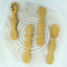 4-Piece Silicone Baby Feeding Spoon, Independent Training Spoon, Licking Spoon For Newborn Babies Over 6 Months Old - Multicolor - View 16