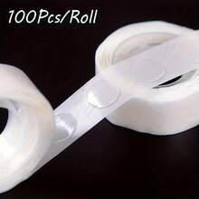 100 个/1 卷超强透明双面胶点 - 蜡烛芯固定器、气球装饰、DIY 胶带点 - 易于粘贴，可重复用于工艺项目和多用途，用于学校用品、返校 - 白色 - 查看 5