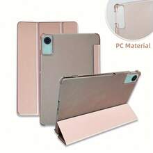 1pc Acrylic Black 3-Fold Stand Protective Case With Pen Slot, Soft Edge Anti-Fall, Acrylic Back Anti-Bending, Sleep/Wake Function, Suitable For IPad Mini6/Mini7/9.7/10.2/10.5/Air4/Air5/10.9inch/Pro11inch, Comes With 1 Sticker For DIY