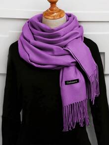 1pc 190*70cm Outdoor Classic Solid Color Windproof Sand Proof Lightweight Shawl Scarf, Suitable For Men And Women For Dress - Khaki - View 11