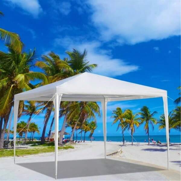 3 X 3m Three Sides Waterproof Tent With Spiral Tubes White