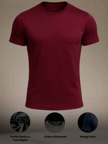 Dry Fit Gym T-Shirt Plus Size Long Sleeve UV Sport Physical Activity Quick Dry - Màu Đỏ Sâu - Xem 6