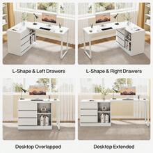 Tribesigns Desks & Workstations - White - View 3