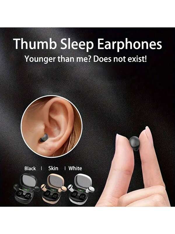 Ultra-Compact Invisible Earphones - Skinfriendly Fit Wireless Mini Sleep Headphones, Ultra Small, No Glare, Comfortable For Long Wear - Ideal Girlfriend Gift In Black, Skin & White
