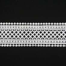 Viền ren thêu tinh tế rộng 2,95 inch tan trong nước, ren polyester rỗng hai cạnh không co giãn, dùng để may quần áo, đồ thủ công tự làm, trang trí viền váy, eo và cổ áo - Ren trang trí đa năng, ren họa tiết hoa | Thiết kế rỗng tinh tế, vải ren - trắng - Xem 6