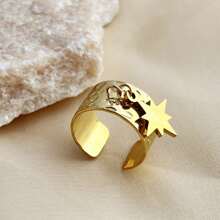 Nouvelle bague pendentif ondulé en acier inoxydable femme d'Europe et d'Amérique, bijou cadeau à la mode