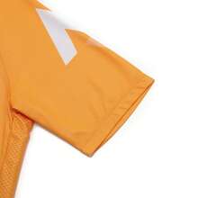 Men'SCycling Jersey Polyester 100% Knit Fabric, Geometric Pattern, Crew Neck, Short Sleeve, Regular Fit, Medium Stretch, Universal For Cycling, Running, Fishing, Sports, Weekend Casual - Summer/Spring/Fall Collectio - Orange - View 4