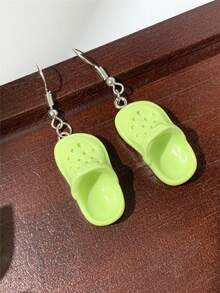 1 对逼真的卡通镂空木屐风格耳环，可爱创意耳环适合日常佩戴，男女通用 - 洞洞鞋耳環 - 查看 16