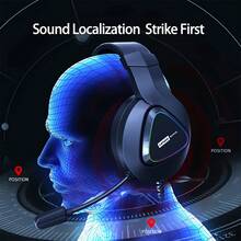 Lenovo E03 Gaming Headset Multi-Platform Compatible Design Dynamic Low-Frequency Enhancement Technology Breathable Earmuffs That Will Not Get Hot For A Long Time Plug And Play, No Driver Required Suitable For Both Office And Entertainment USB+Dual 3.5mm - USB+Dual 3.5mm - View 6