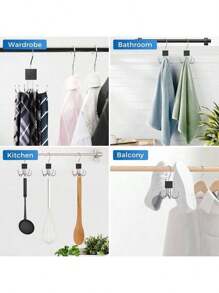 360° 可旋转皮带挂钩 - 节省空间且多功能的衣柜整理器，适用于皮带、胸罩、领带、围巾、背心和钱包 - 终极配饰存储解决方案