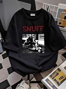 180g Pure Cotton Vintage 90s Snuff Band Punk Us Tour 96 T Shirt LB5947 Soft Print Round Neck Short Sleeve Stretched Fashion Streetwear Unisex Breathable Slightly Comfortable Top For Everyday Wear Stylish Graphic For Women Versatile Designer Clothes Casual Summer