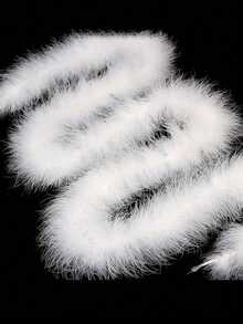 1pc Faux Turkey Feather Boa Trim – 1.5M Fluffy Marabou Feather Strip For DIY Crafts, Costume, Hat Accessories, Christmas Tree Decoration, Wedding Decor, And Bouquet Wrapping,Concert And Home Decor, Dance Wedding, Stage Performance, Carnival Costume And Accessories, Party Supplies,Ideal Choice For Gifts - Multicolor - View 4