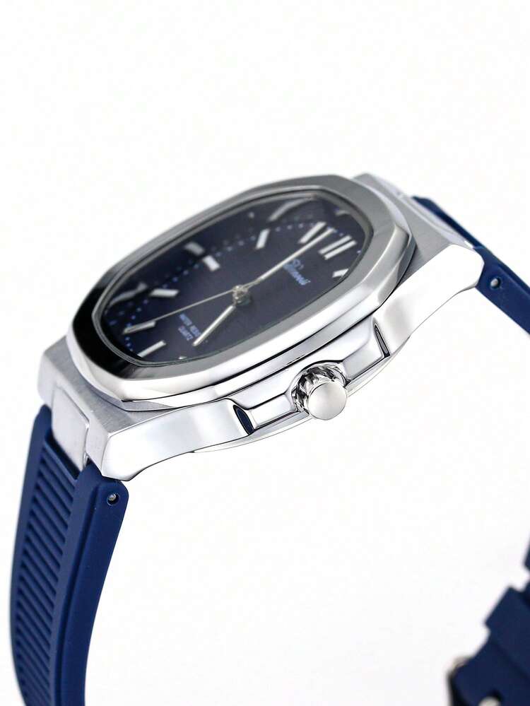 Reloj de cuarzo clásico de negocios resistente al agua y luminoso con fecha para hombres DENVOSI - Plateado - Añade 8