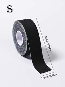 1 Roll Elastic Anti-Flashing Invisible Breast Tape Bra Lift Tape | Gather & Lift Bust Muscle Body Tape, Seamless Sports Tape - Black - View 15