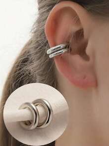 2 件套时尚简约耳夹，适合女士日常装饰 - 蝴蝶型 - 查看 10