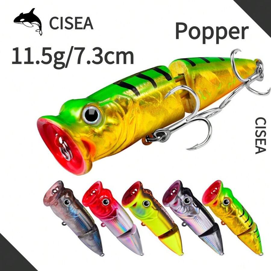 CISEA F29 Fishing Lure Popper Lure For Fishing Hard Bait Jip Head Floating Water 11.5g 7.3cm - Multicolor - View 1