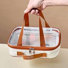 1pc 1000ML 304 Stainless Steel Divided Lunch Box With Transparent Lid, 4/5-Compartment Dinner Plate With Cute Pattern, Kitchen Tableware, Durable Leak-Proof Multi-Partition Food Plate, Suitable For Adults & Students Use In School, Office, Canteen, Dishwasher