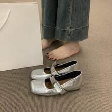 Sapatos de plataforma e anabela femininos - Preto - Ver 4