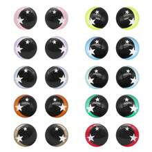 30Pcs Mixed Cartoon Bear Eyes Glass Cabochons Flat Back - Cute Animal Eyes With Stars Pattern, DIY Craft Supplies For Jewelry, Resin, Nails (6mm 8mm 10mm 12mm)