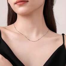1pc Stainless Steel Lips Detail Clavicle Chain Necklace For Women